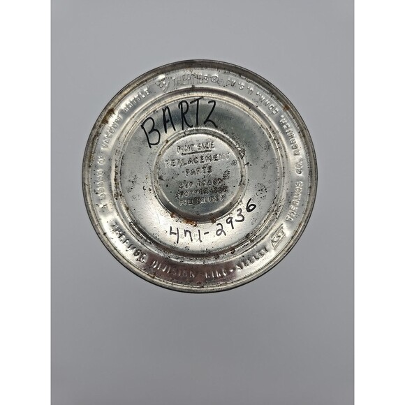 Vintage King-Seeley Metal Thermos 10 oz  Wide Mouth Tan & Brown Striped #6263 - Picture 6 of 12